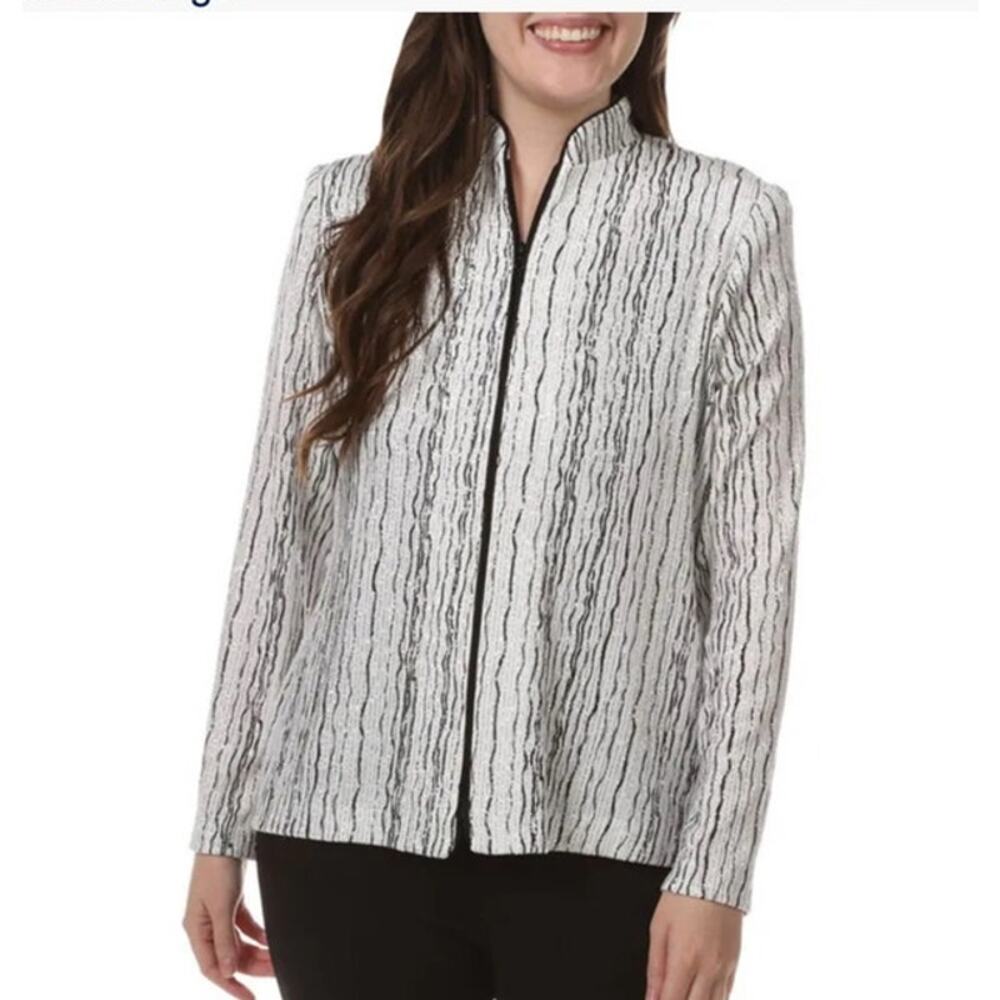 NWT Alex Evenings Women's Long Dress with Mandarin Neckline Jacket size 22W